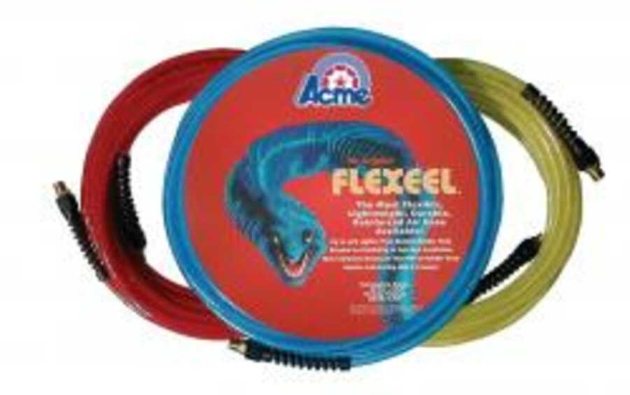 3/8" x 50' Flexeel Reinforced Polyurethane Straight Air Hose (Ye