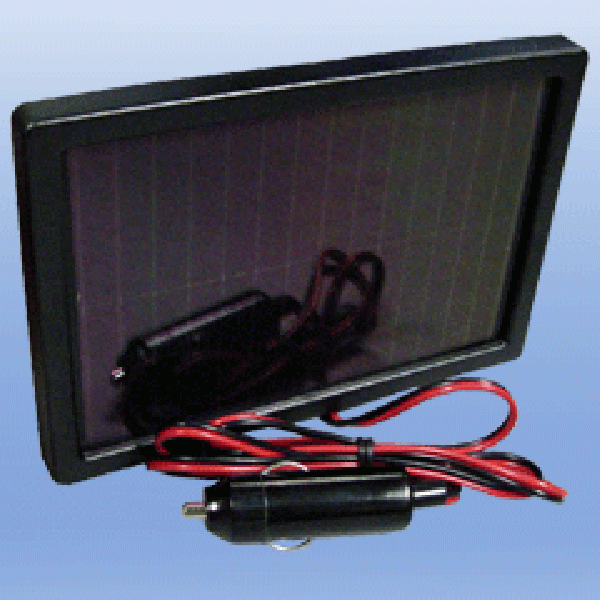 Solar Powered Battery Maintainer w Cig Lighter Adapter