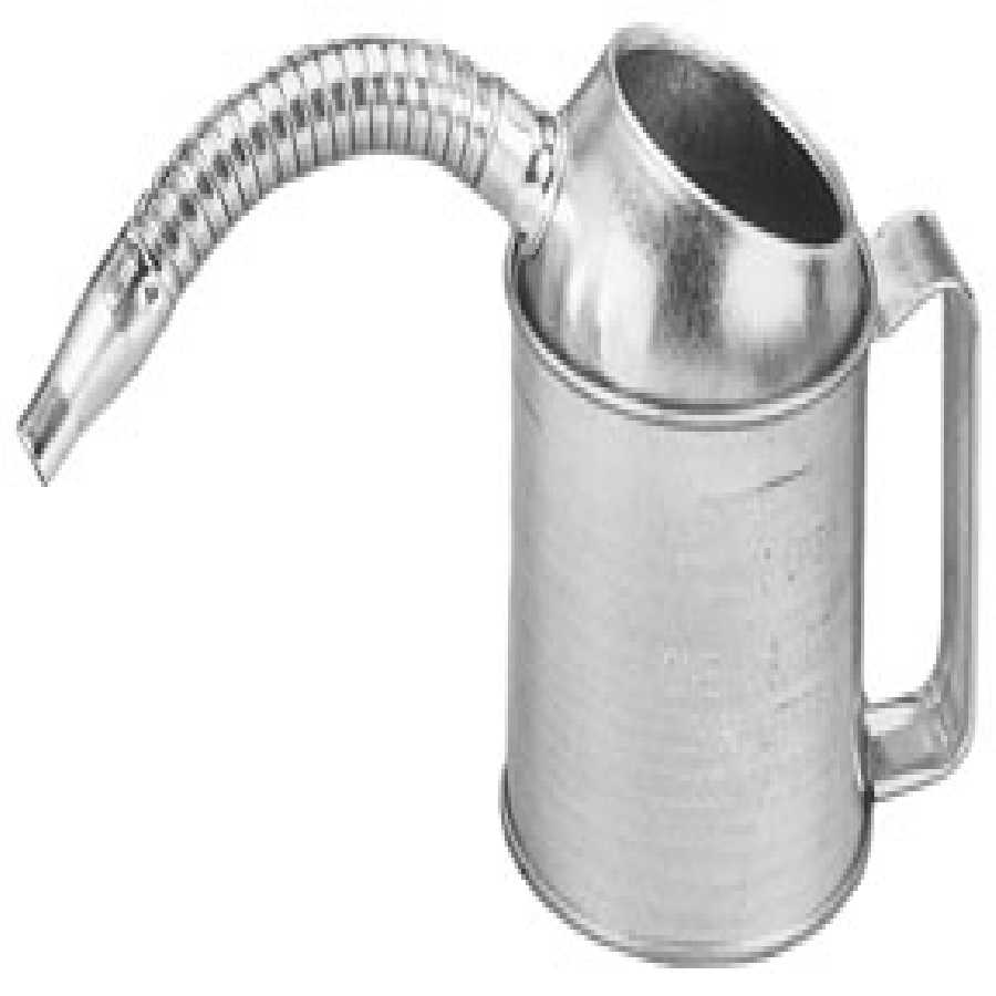 Galvanized Measure Flexible Spout, 1 Quart Capacity