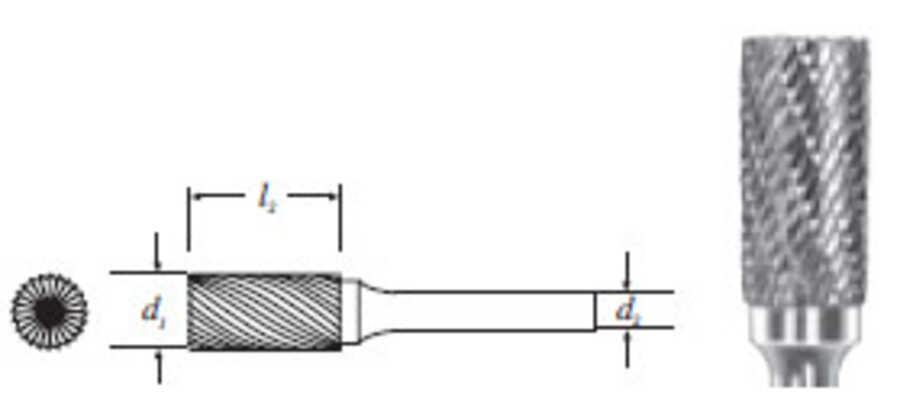 Carbide Cylinder Shape Bur (SA-3) Double Cut 3/8"