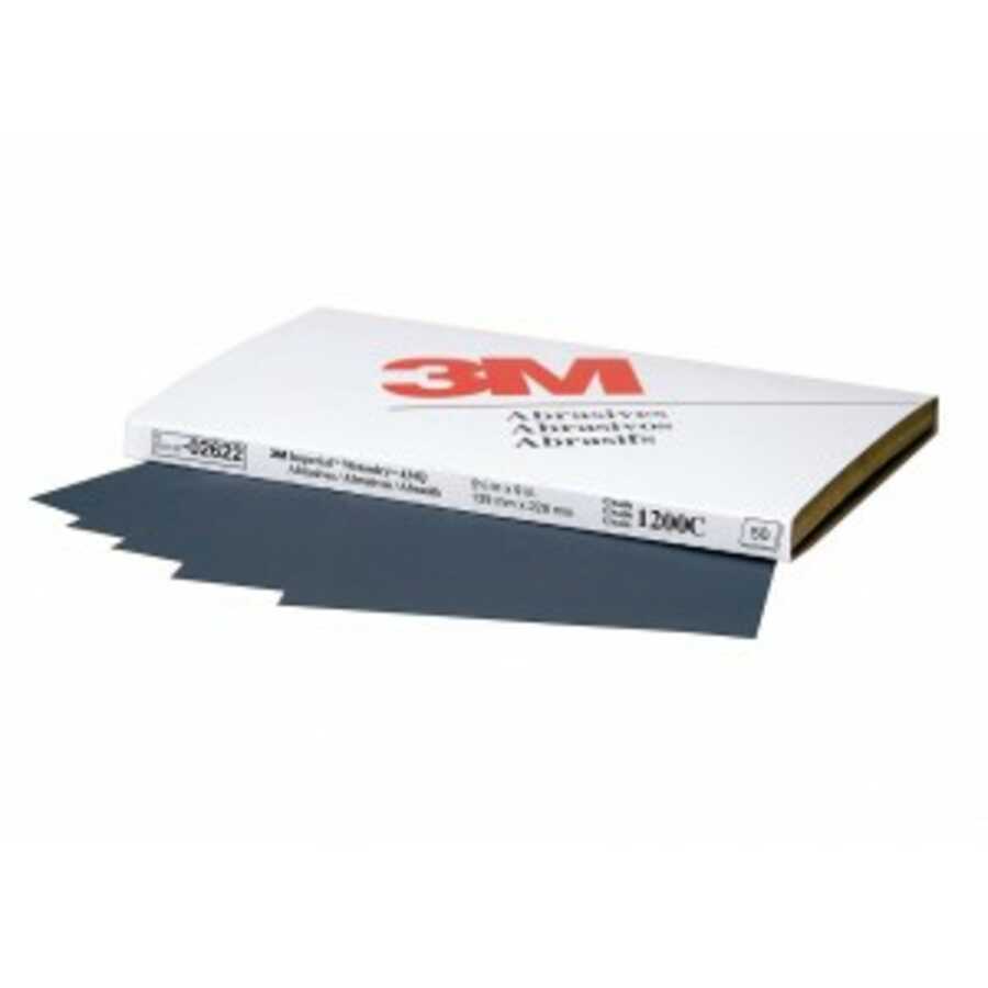 Imperial Wetordry Sanding Sheet, 1200 Grade 50/Sleeve