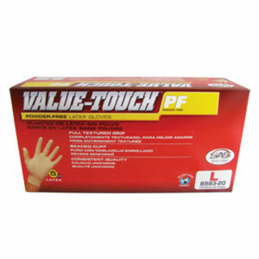 Value Touch Lightly Powdered Latex Exam Grade Gloves 100/Box Small ...