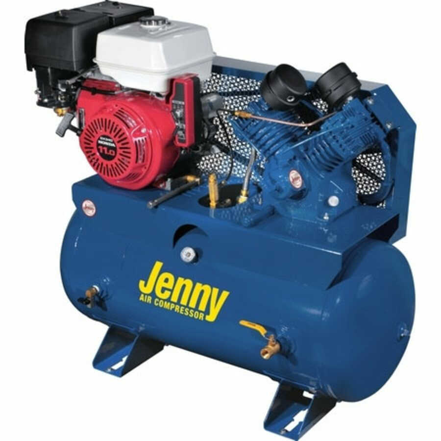 11 HP Single Stage Stationary Gas Drive Air Compressor 30 Gal
