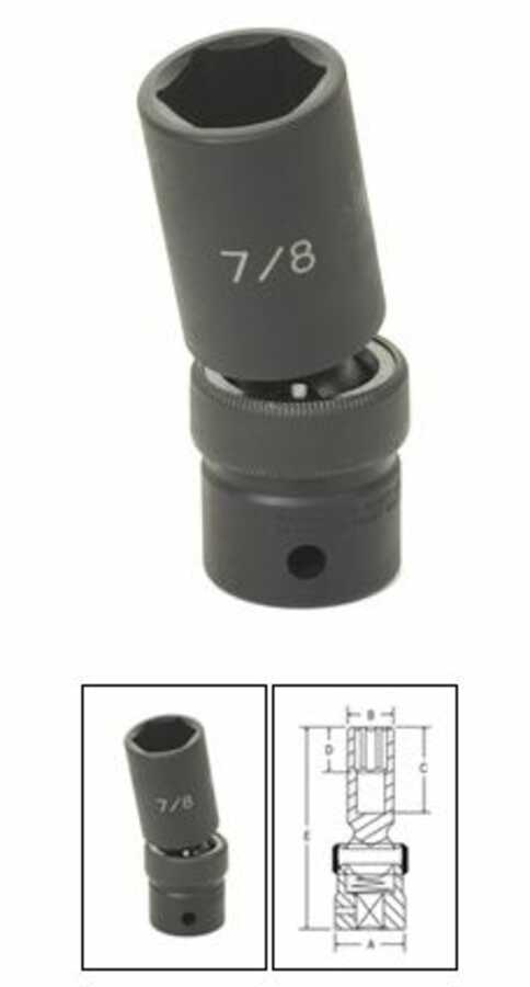 1/2" Drive x 7/8" Deep Universal Impact Socket