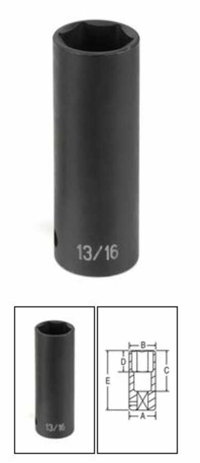 1/2" Drive x 1" Extra-Thin Wall Deep Impact Socket