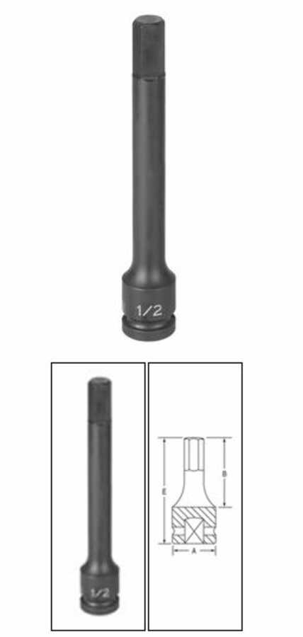 1/2" Drive x 1/4" Hex Driver 6" Length (150mm)