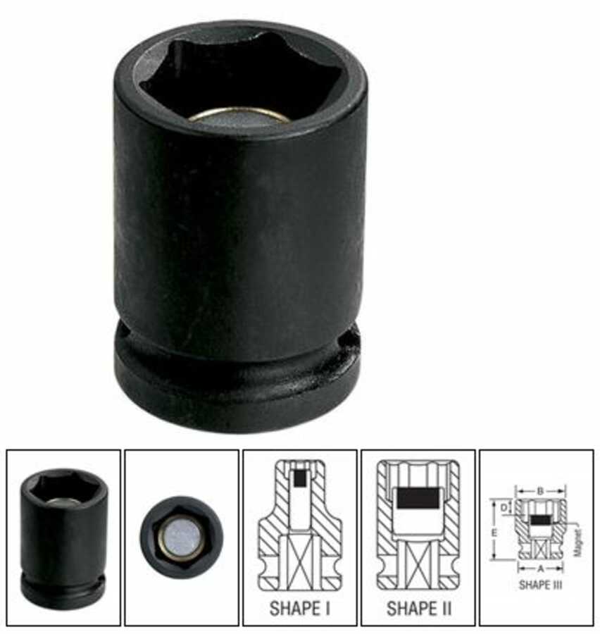 1/2" Drive x 13/16" Magnetic Standard Impact Socket