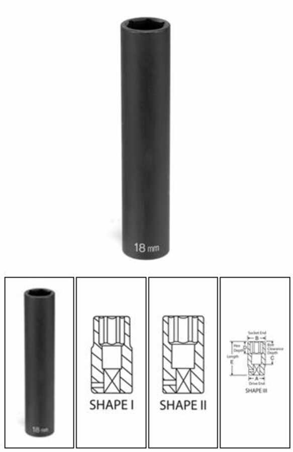 1/2" Drive x 14mm Extra Deep Impact Socket