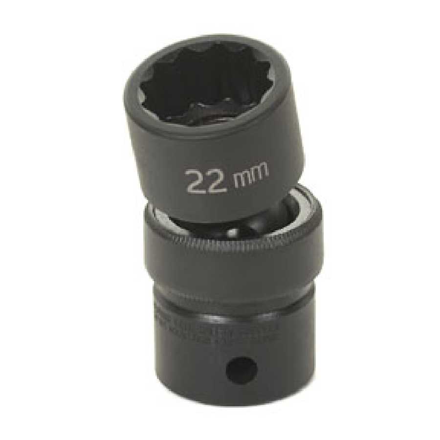 1/2" Drive x 19mm Standard Impact Swivel Universal Socket- 12 Po