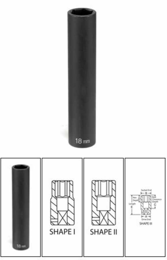 1/2" Drive x 28mm Extra Deep Impact Socket