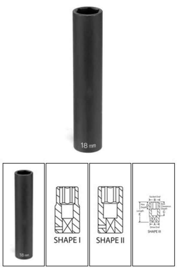 1/2" Drive x 32mm Extra Deep Impact Socket