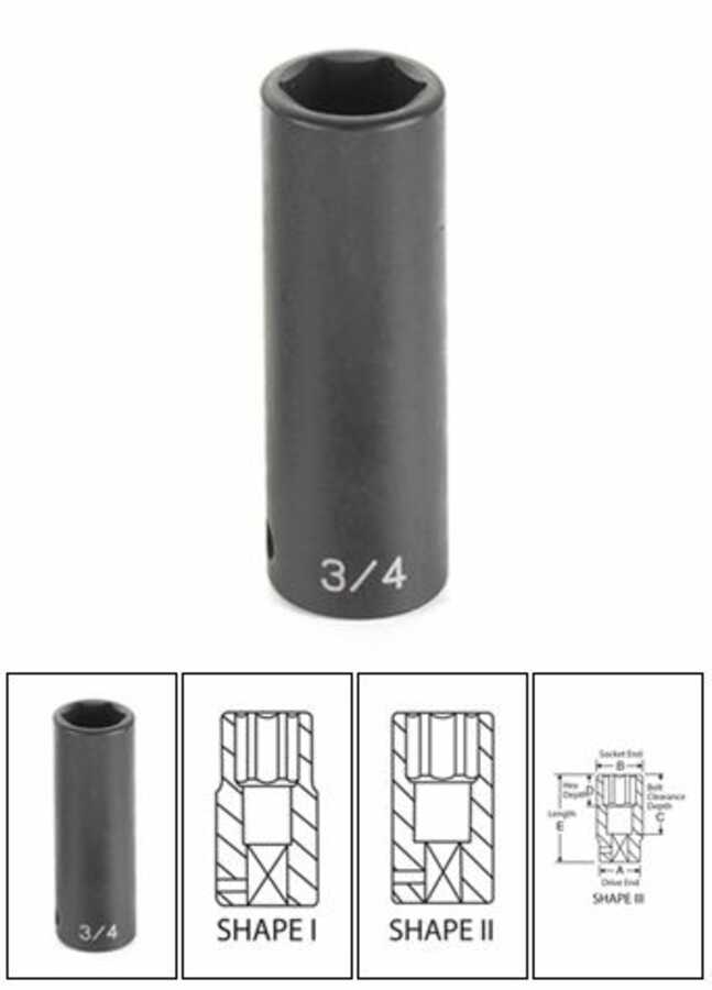 1/2" Drive x 8mm Deep Impact Socket