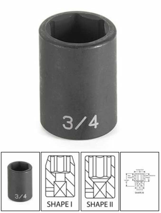 1/2" Drive x 9mm Standard Impact Socket