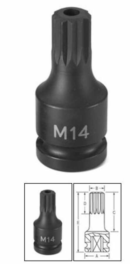 1/2" Drive x M12 Tamper Proof Triple Square Driver