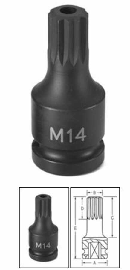 1/2" Drive x M5 Tamper Proof Triple Square Driver