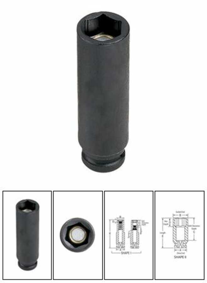 1/4" Surface Drive x 7/16" Deep Magnetic Impact Socket