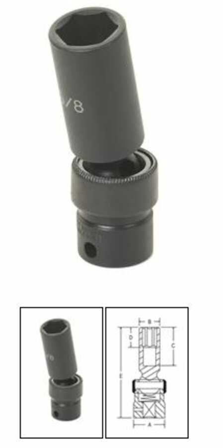 3/8 Inch Deep Universal Impact Socket 1 Inch