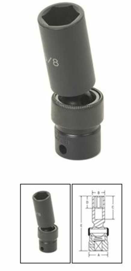 3/8 Inch Deep Universal Impact Swivel Socket 11mm