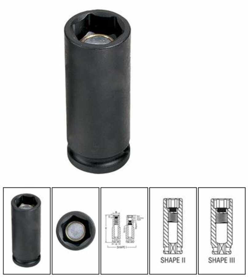 3/8 Inch Deep Magnetic Impact Socket 11mm