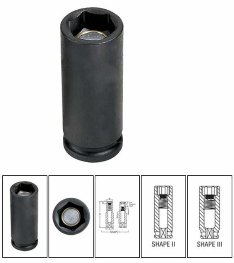 3/8 Inch Deep Magnetic Impact Socket 19mm