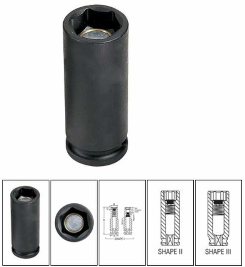 3/8 Inch SAE Deep Magnetic Impact Socket 5/8 Inch