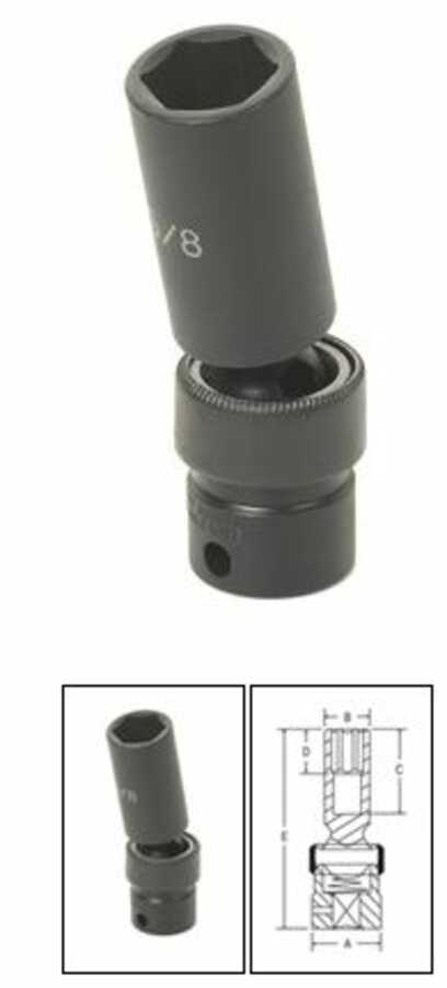 3/8 Inch Deep Universal Impact Swivel Socket 9mm