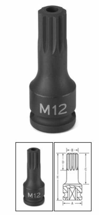 3/8 Inch M14 Tamper Proof Triple Square Driver