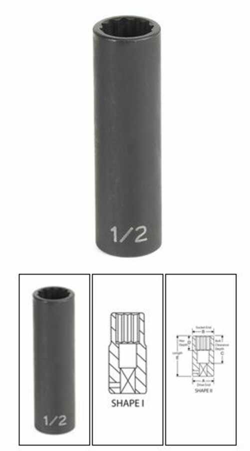 3/8 Inch 12 Point Deep Impact Socket 20mm