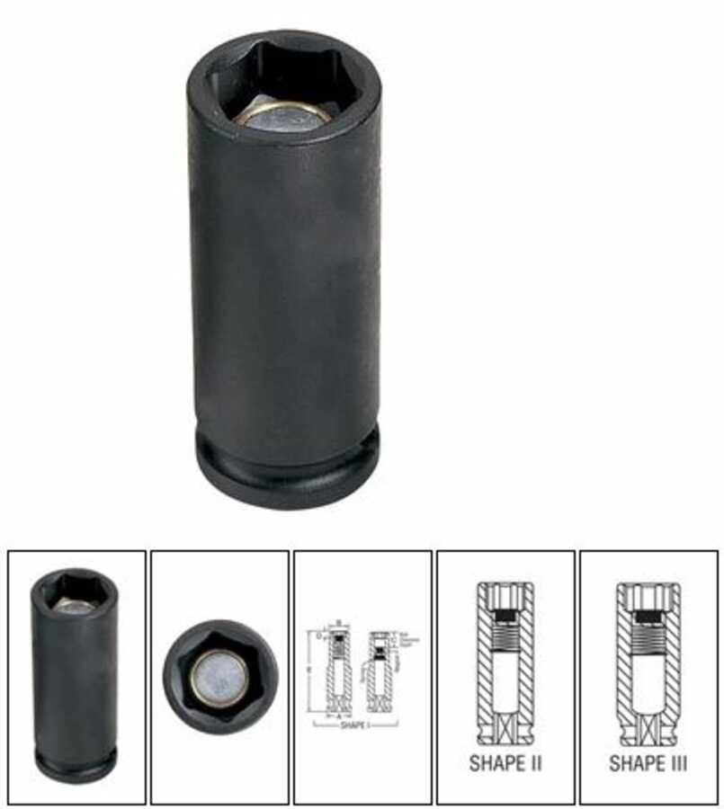 3/8 Inch SAE Deep Magnetic Impact Socket 3/4 Inch