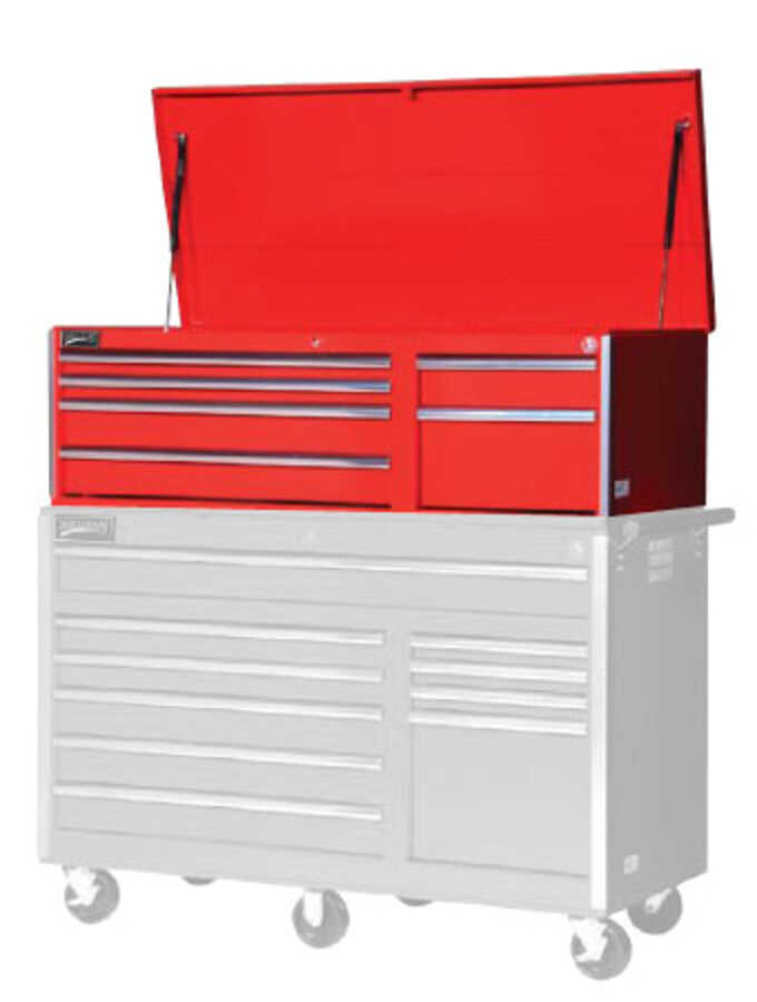 6 Drawer 56" Wide x 24" Deep Super Value Series Top Chest (Red)