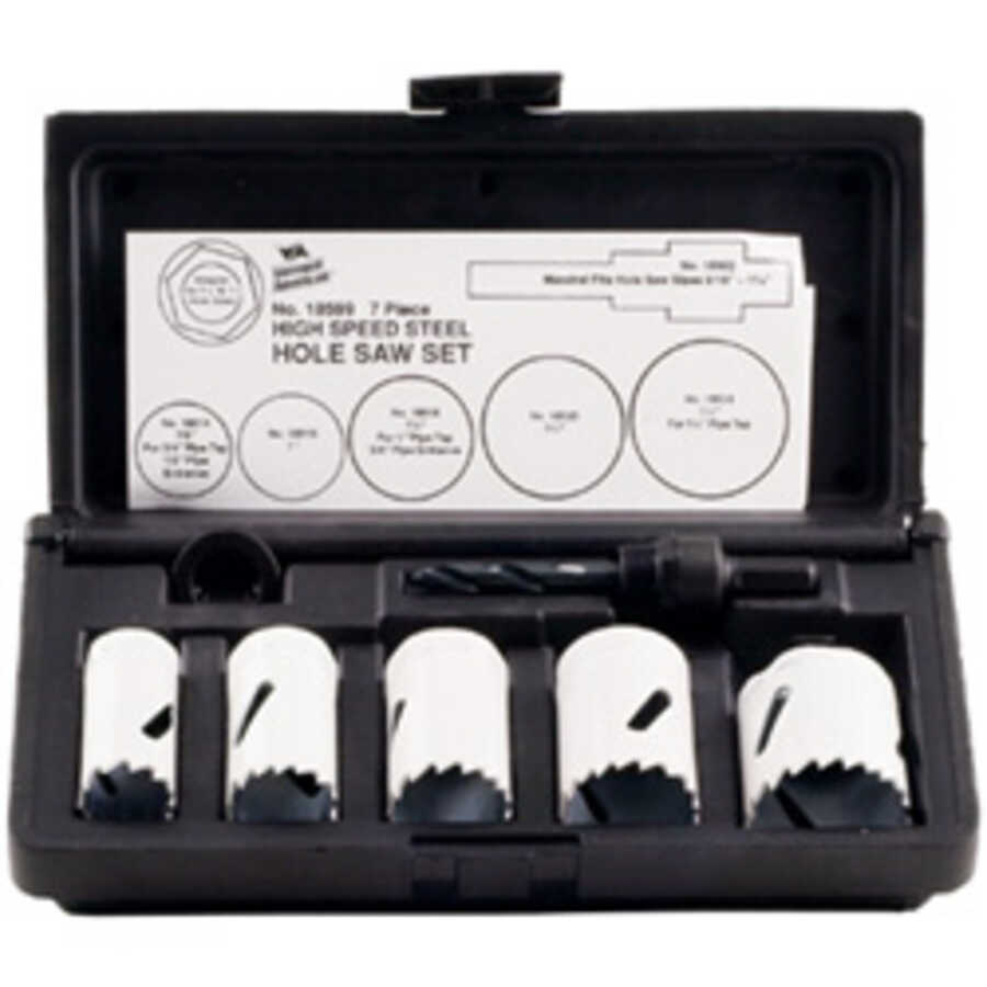 9 Piece Plumber Bi-Metal Hole Saw Set