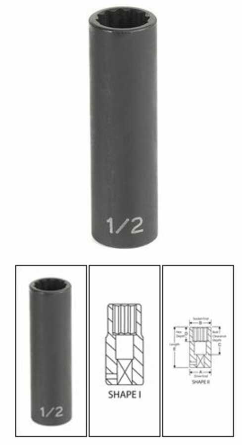 3/8" Drive x 7mm Deep Impact Socket - 12 Point