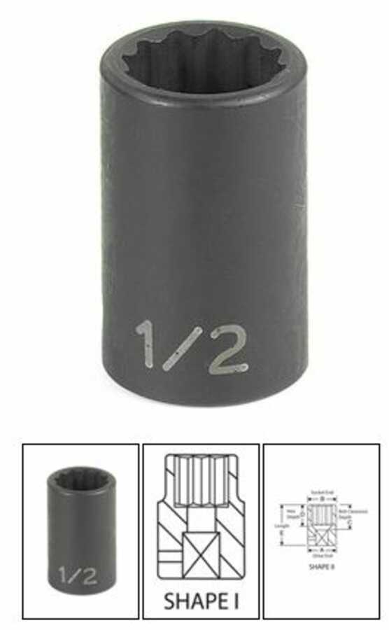 3/8" Drive x 21mm 12 Point Standard Impact Socket