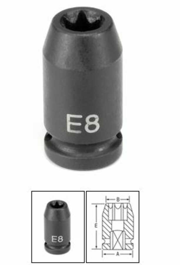 1/4" Drive x E5 External Star Impact Socket