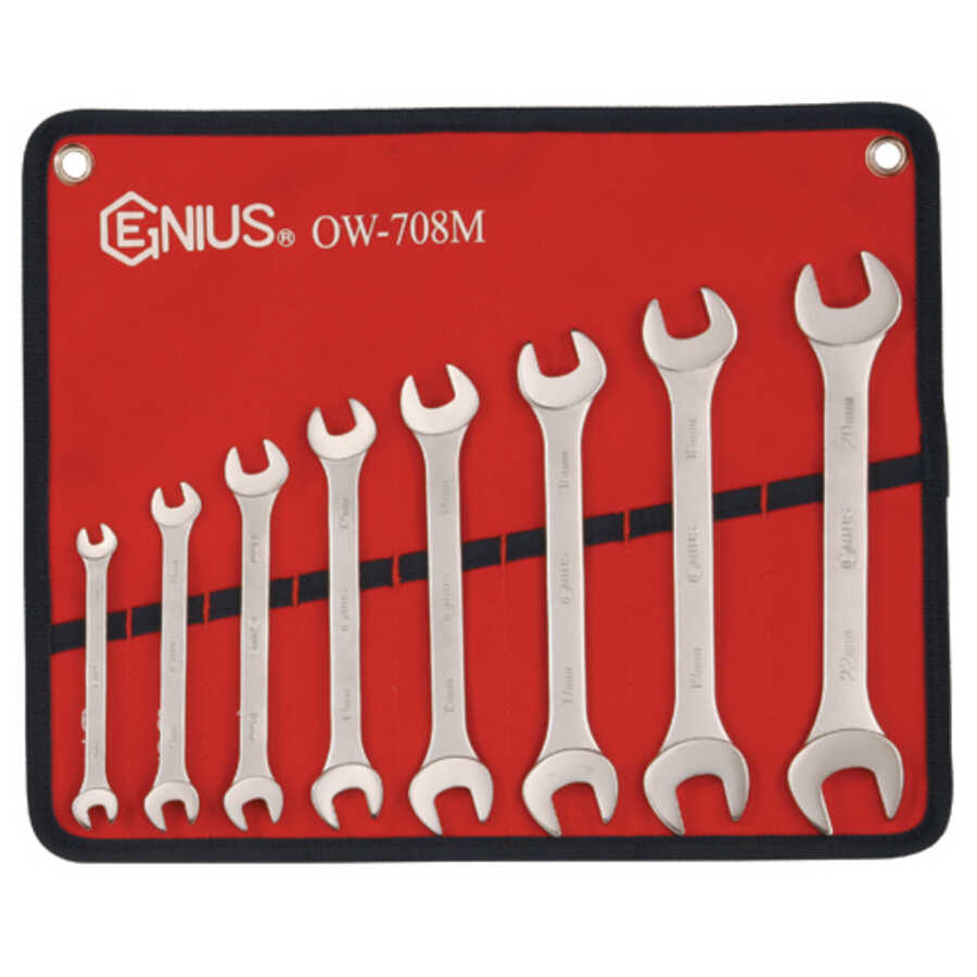 8 Pc Metric Open end wrench Set | Genius Tools | OW-708M