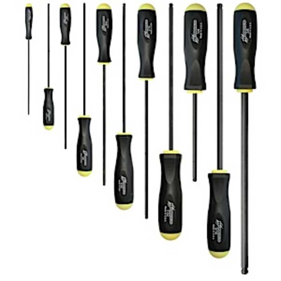 Bondhus 10737, Set 11 Balldriver Screwdrivers 5/64 - 3/8 - Long