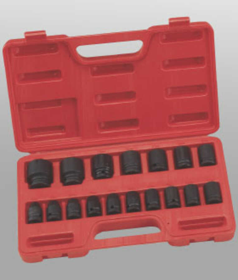 17PC 1/2" Dr. Metric Impact Socket Set