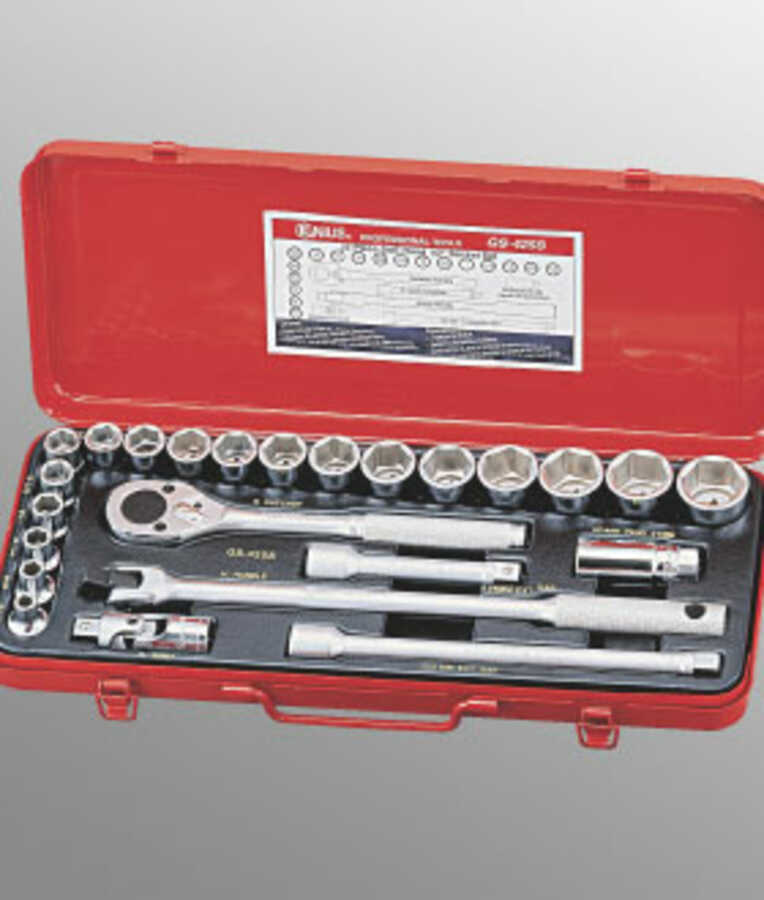 25PC 1/2" Dr. SAE Hand Socket Set