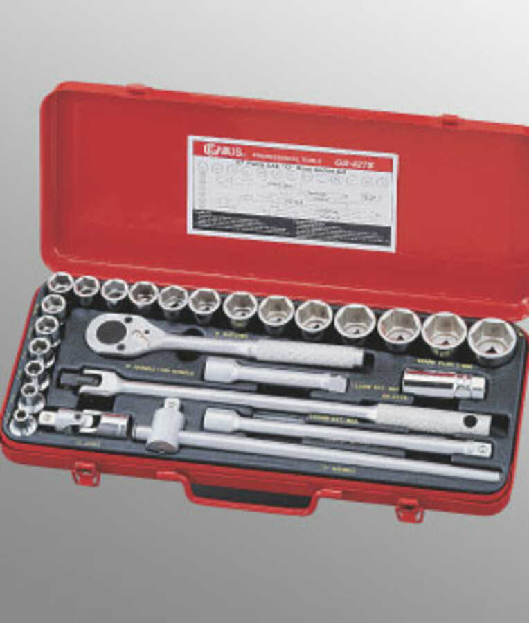 27PC 1/2" Dr. SAE Hand Socket Set