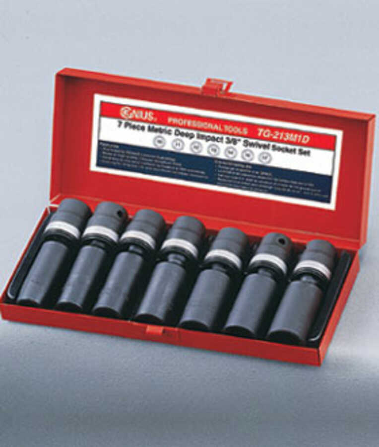 7PC 3/8" Dr. SAE Swivel Deep Impact Socket Set