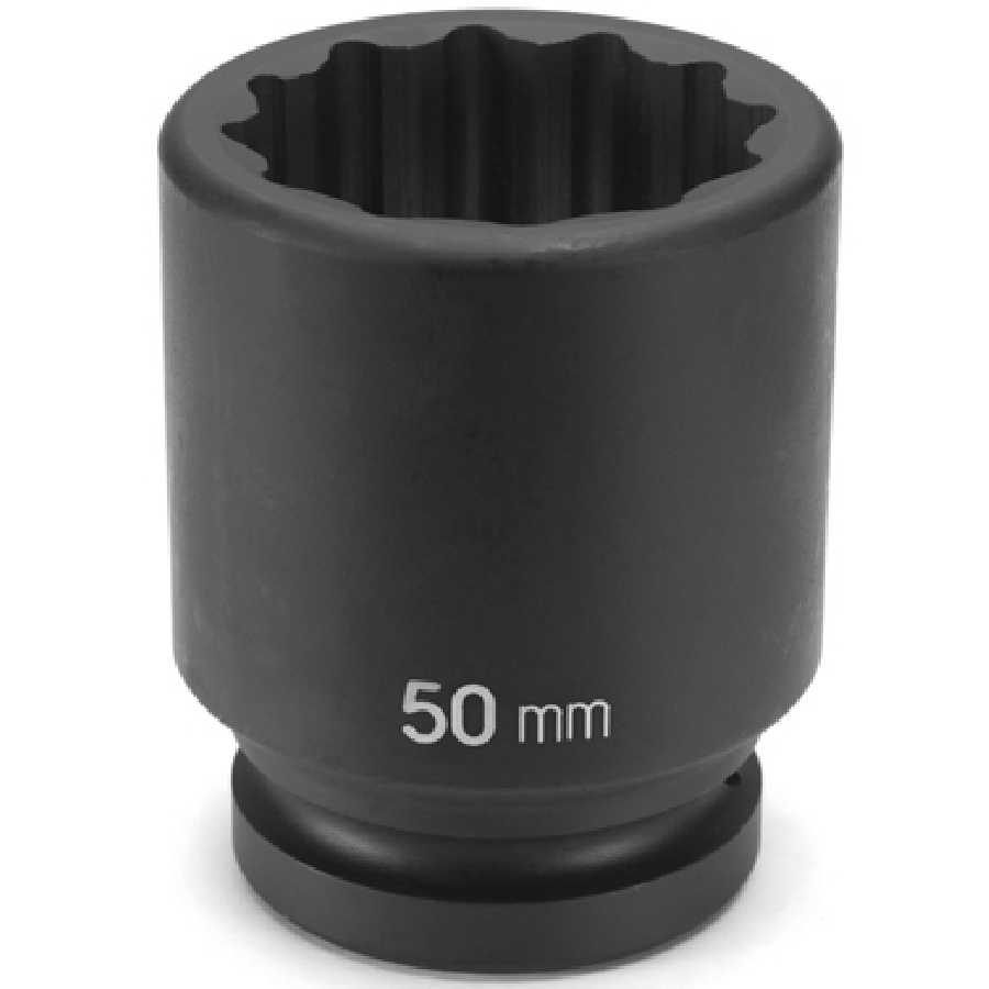 1-1/2" Drive x 54mm Deep - 12 Point Metric Impact Socket