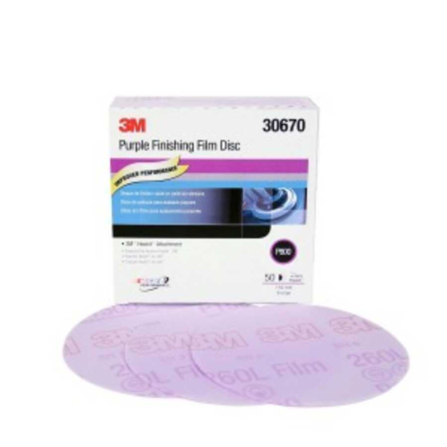 Purple Finishing Film Hookit Disc, 6", P800 Grit