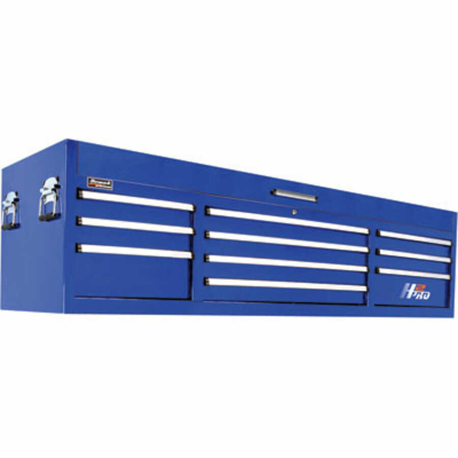 72" H2Pro Series 10 Drawer Top Chest Blue