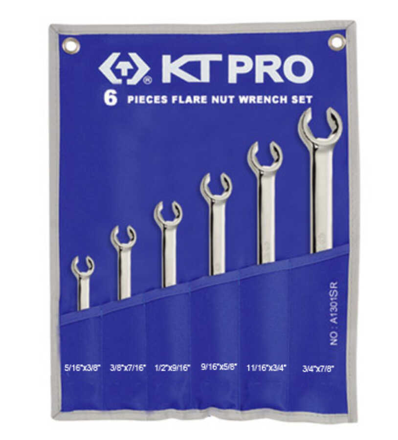 6PC. Flare Nut SAE Wrench Set 6pt