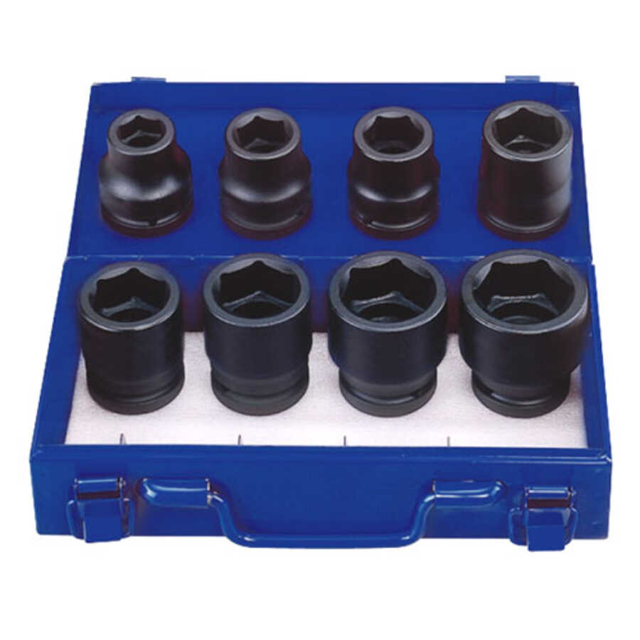 3/4" Drive 8 Piece Thin Wall Impact Socket Set SAE 6 Point