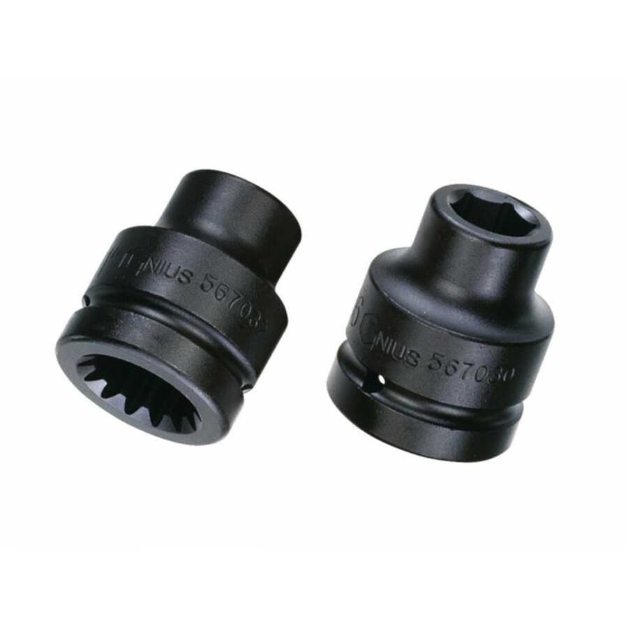 #5 Spline Drive 6 Point Impact Socket 15/16"