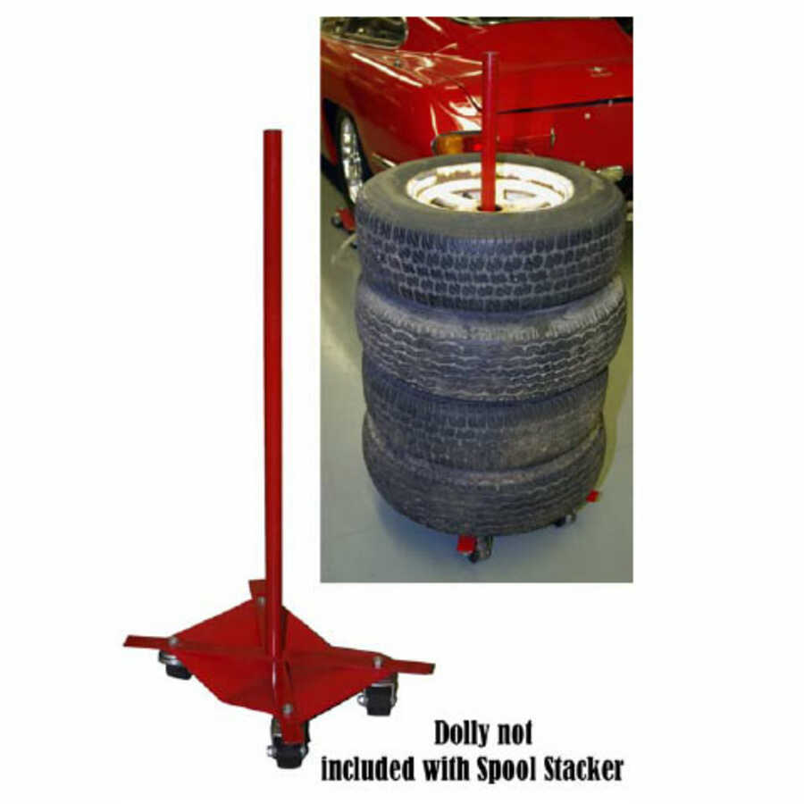 Spool Stacker Tire Dolly Attachment for Auto Dolly