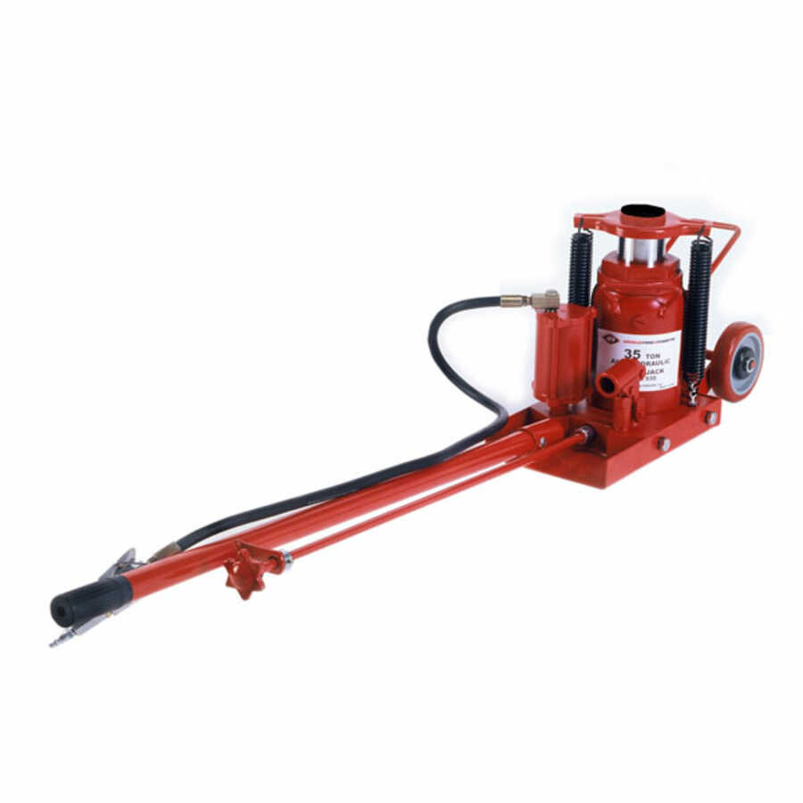 Air Hydraulic Axle Jack w Extension Screw 35 Ton