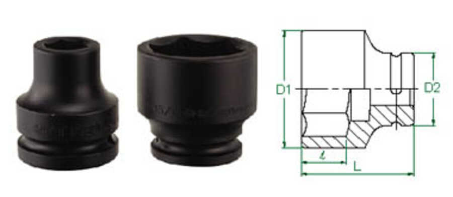 3/4" Drive Impact 55mm Socket Metric 6 Point