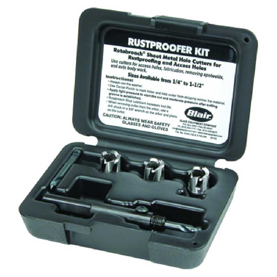 1/2" Rustproofer Cutter Kit w/ Skip-Proof Pilot